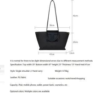 Women's Synthetic Leather Handbags Large Capacity Shoulder Bags Commuting Crossbody Bag Zipper Purses