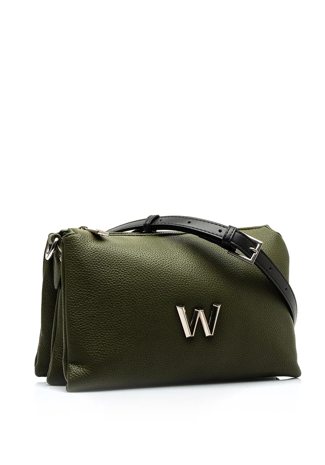 Wonders Triple Compartment Crossbody Bag, Khaki Green