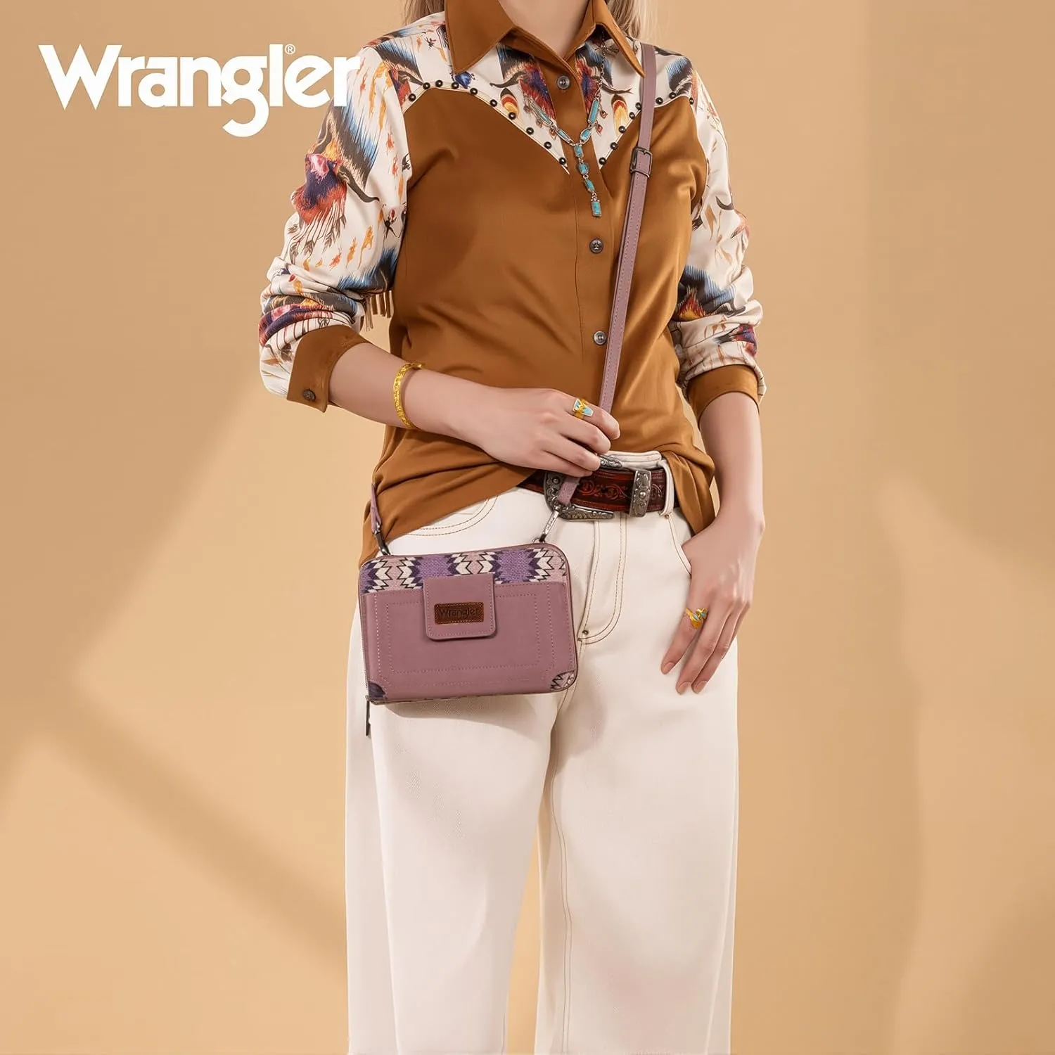 Wrangler Crossbody Wallet Purse Women's Cellphone Bag with RFID Card Slots