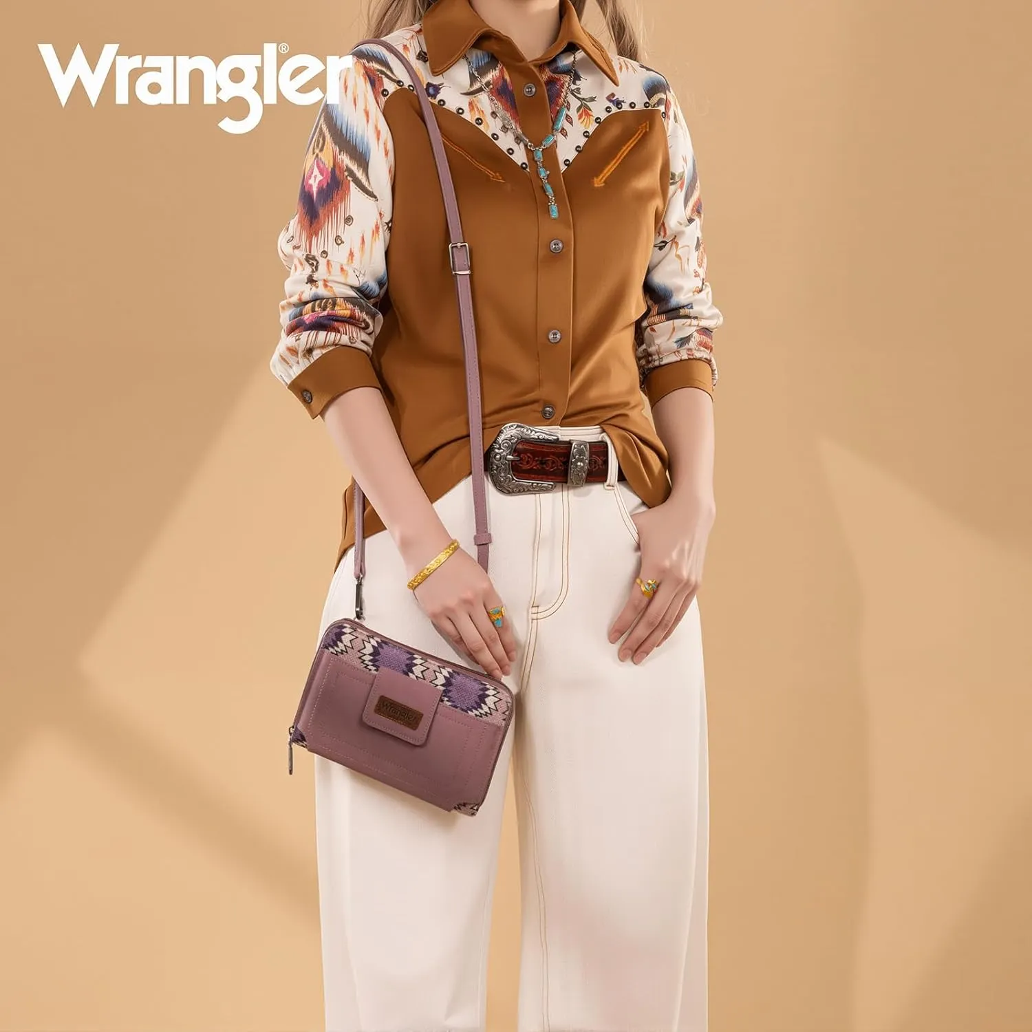 Wrangler Crossbody Wallet Purse Women's Cellphone Bag with RFID Card Slots