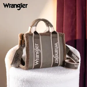Wrangler Sherpa Small Canvas Tote/Crossbody - Green - by Montana West