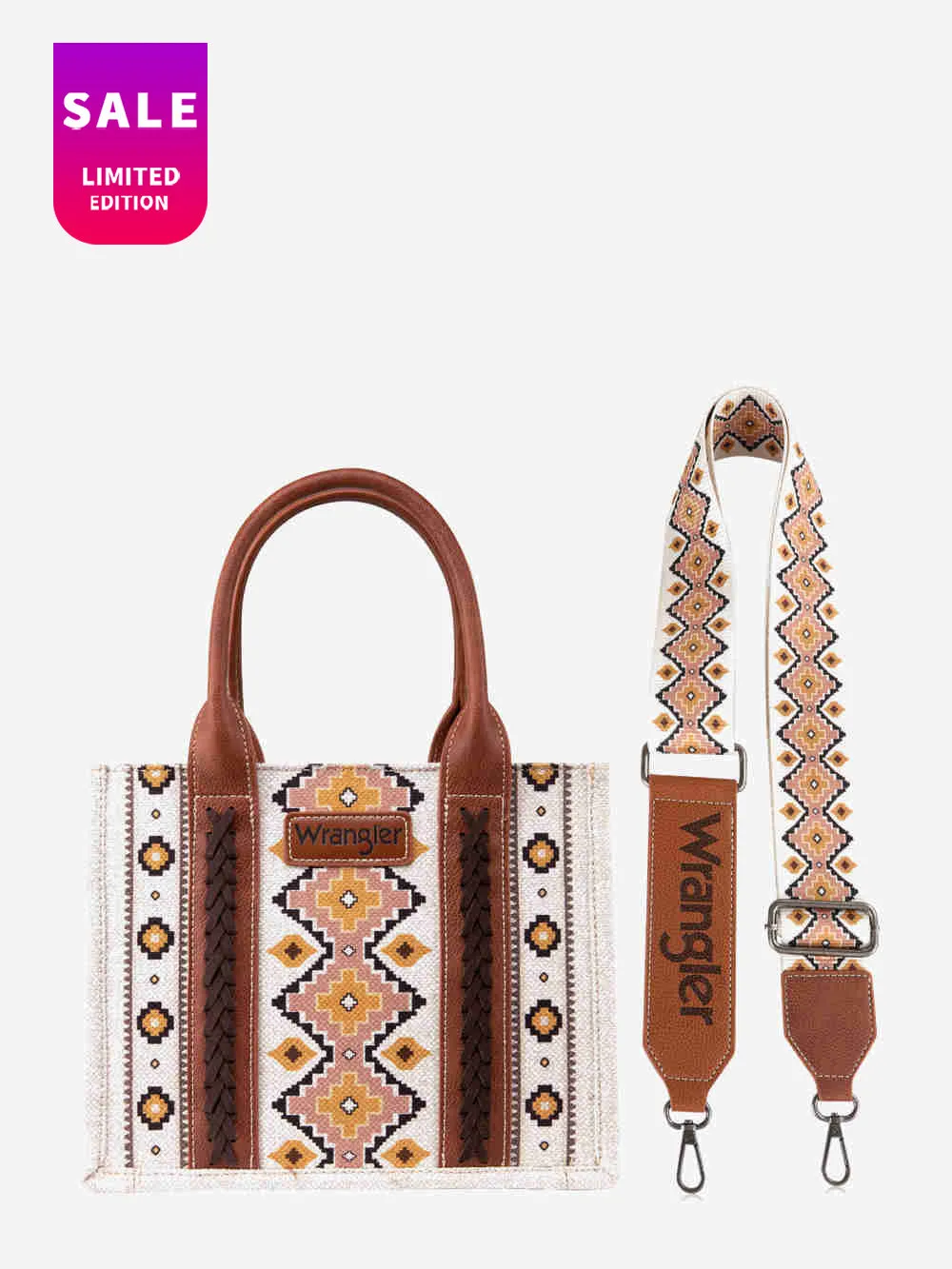 Wrangler Southwestern Dual Sided Print Crossbody Canvas