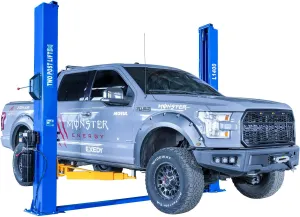 XK 2 Post 1400 Auto Car Lift 14,000 lb Capacity 220V Symmetric Floor Plate 36 Months Parts Replacement