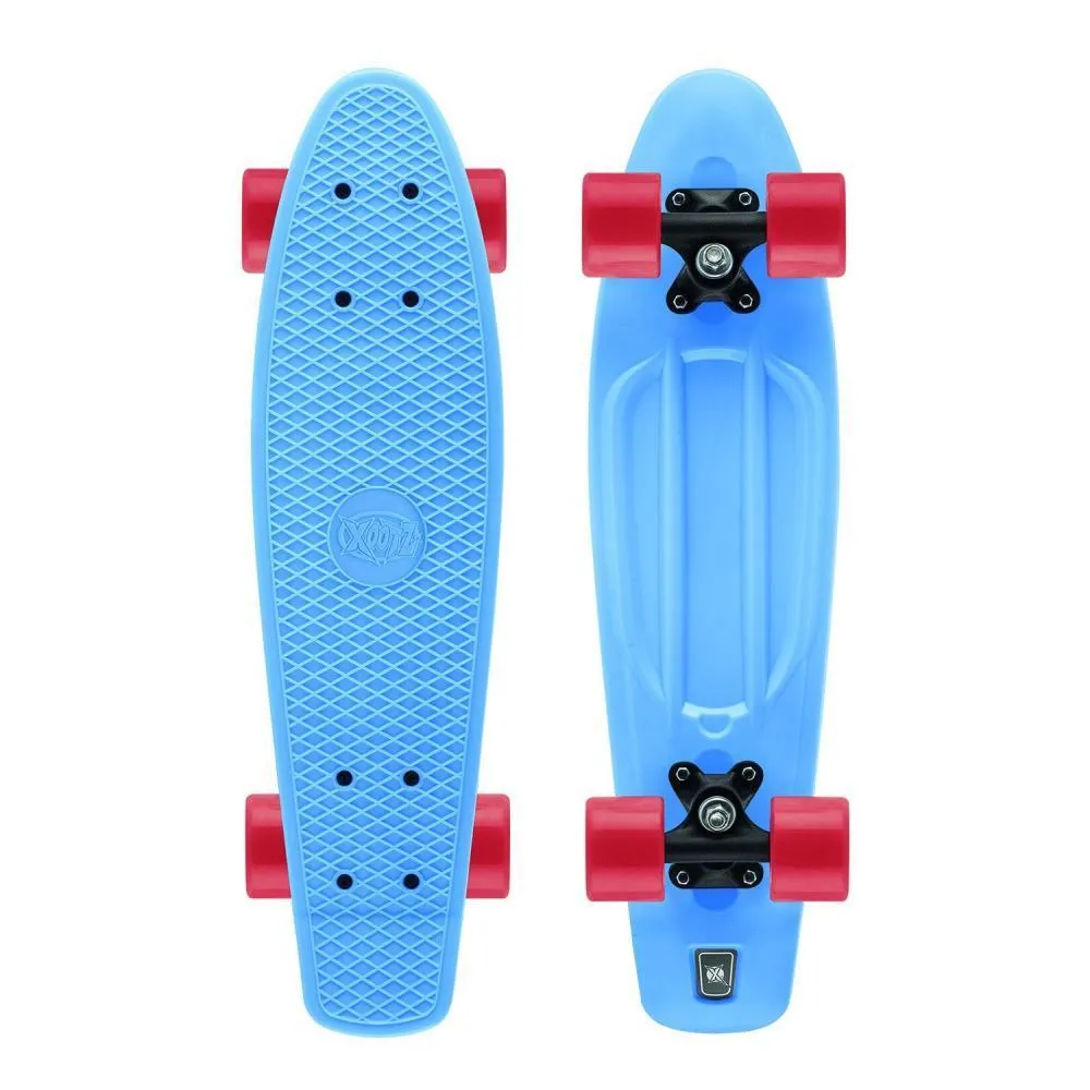 Xootz 22" Retro Cruiser Skateboard - Neon Blue