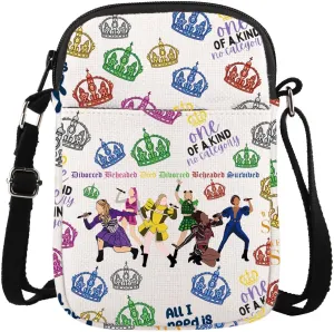 XYANFA 6 Musical Theater Music Crossbody Bag Music Themed Gift Music Lovers Gift Queen Purse