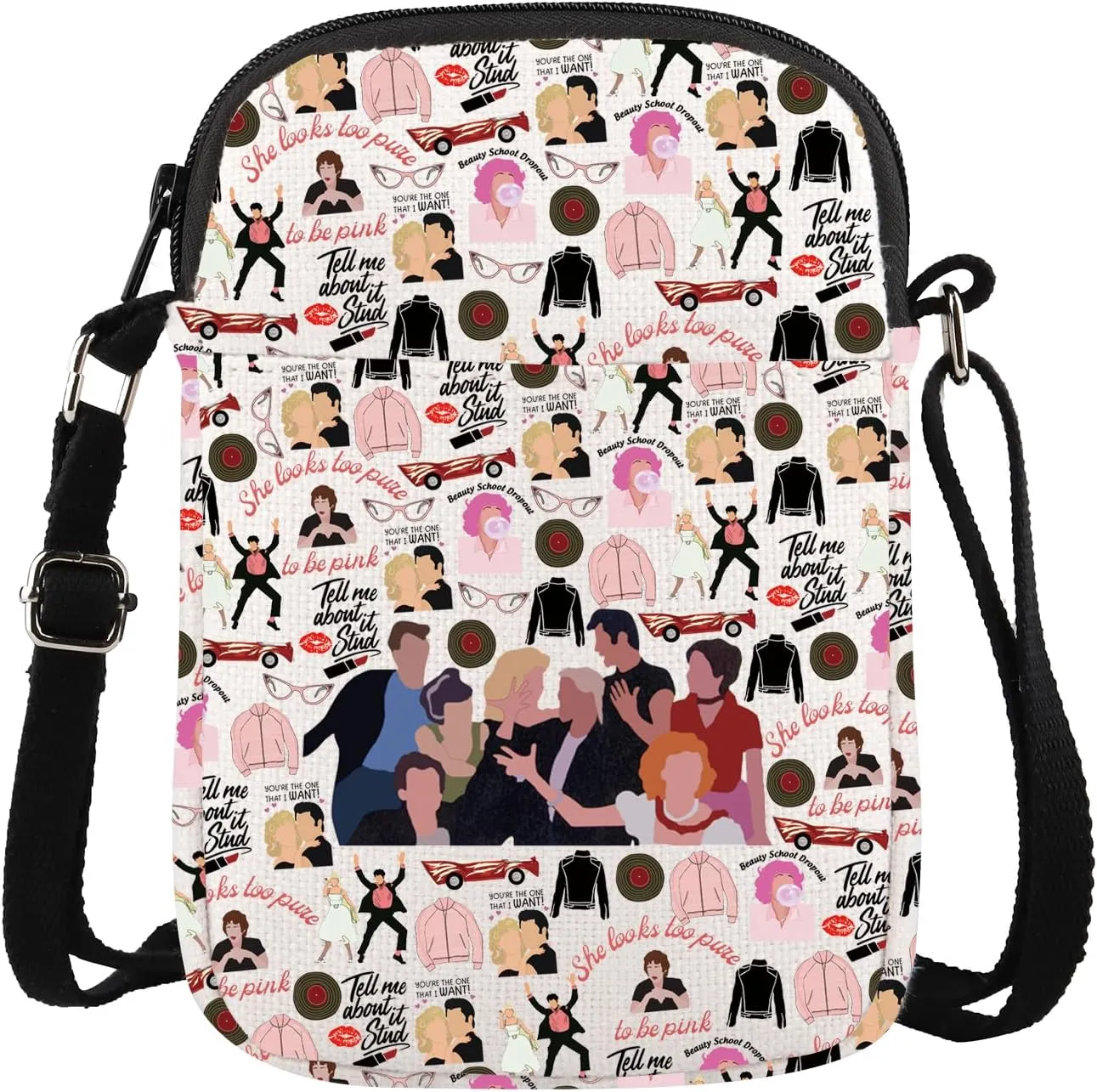 XYANFA Greese Crossbody Bag Musical Theater Lovers Gift Tell Me About It Stud Movie Handbag