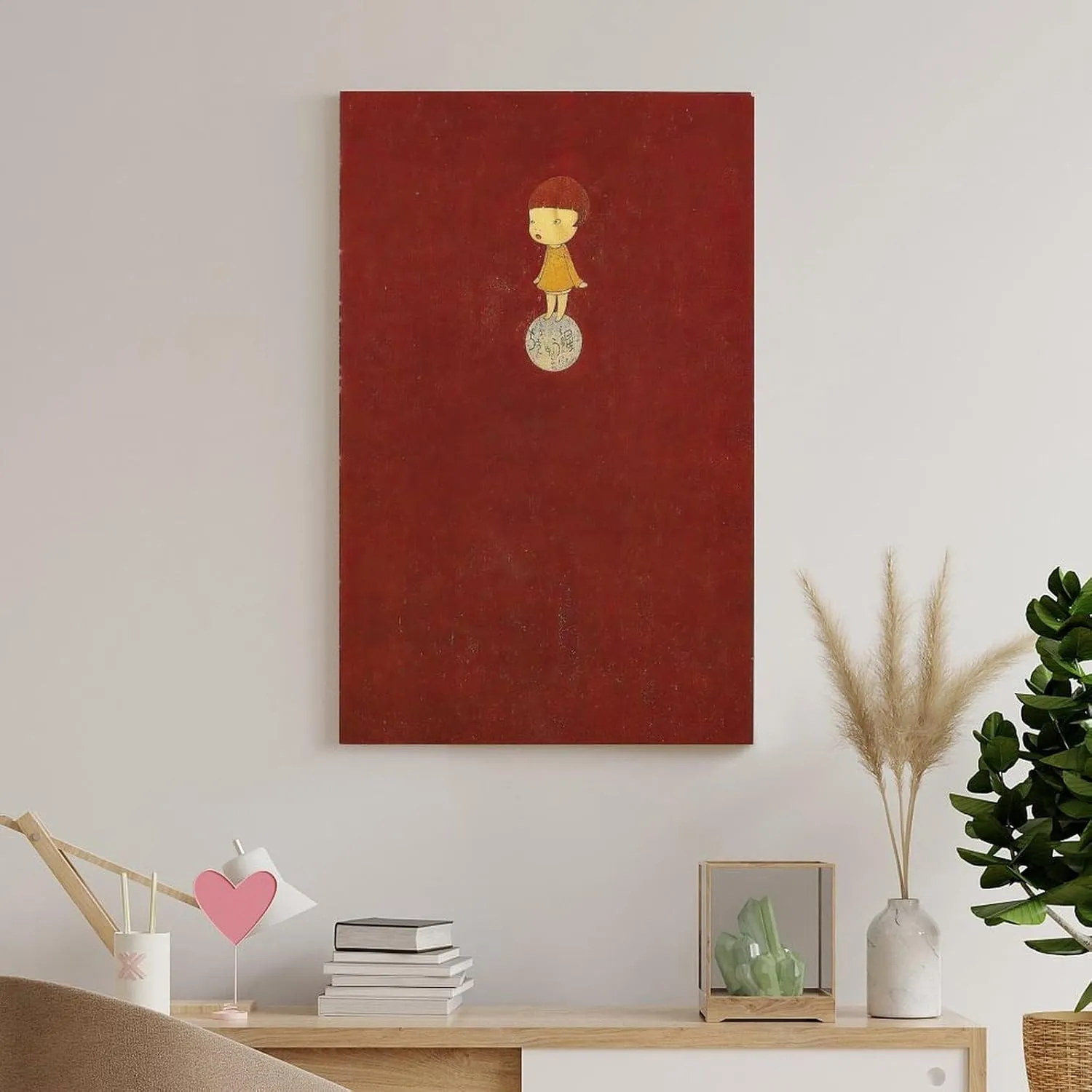 Yoshitomo Nara Japanese Abstract Of Cute Cartoon Characters Poster Canvas Wall Art Posters For Room Aesthetic And Decor 4 Poster For Bedroom Bathroom Living Room Office Kitchen Decor 08x12inch(20x30cm