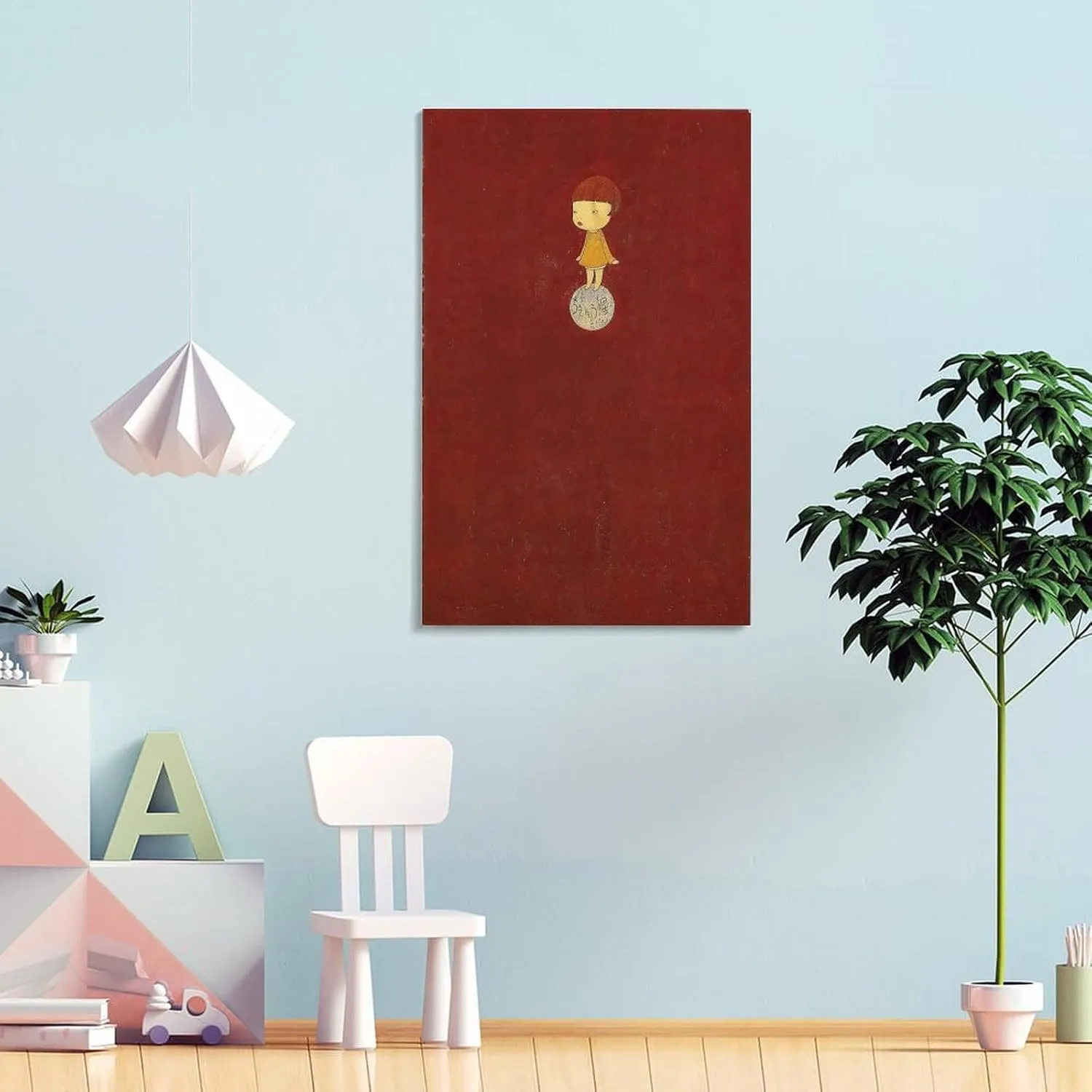 Yoshitomo Nara Japanese Abstract Of Cute Cartoon Characters Poster Canvas Wall Art Posters For Room Aesthetic And Decor 4 Poster For Bedroom Bathroom Living Room Office Kitchen Decor 08x12inch(20x30cm