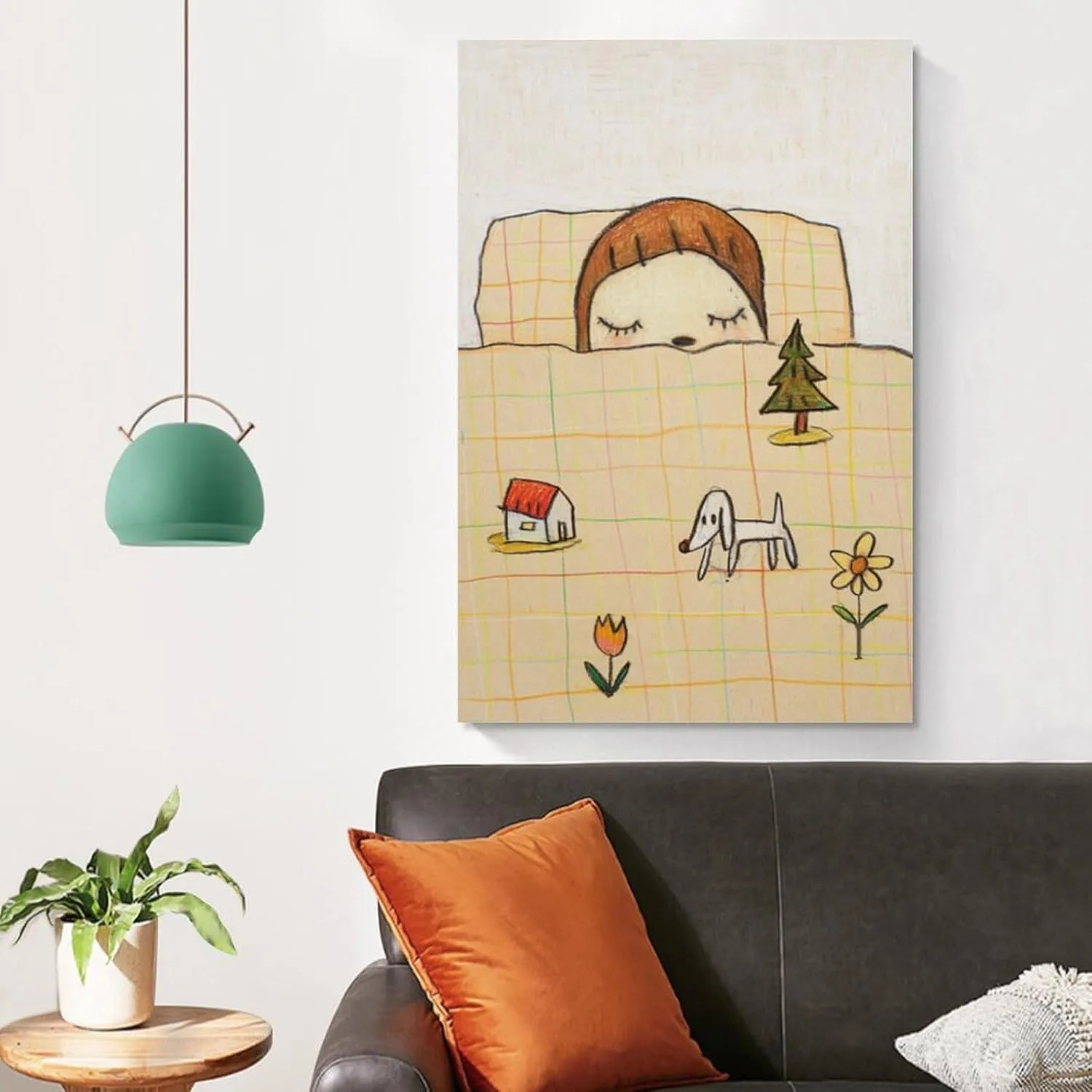 Yoshitomo Nara Posters for Room Contracted Cartoon Classic Painting Poster Canvas Wall Art Posters For Room Aesthetics And Decor Poster For Living Room Bedroom Office Decor 08x12inch(20x30cm) Unframe