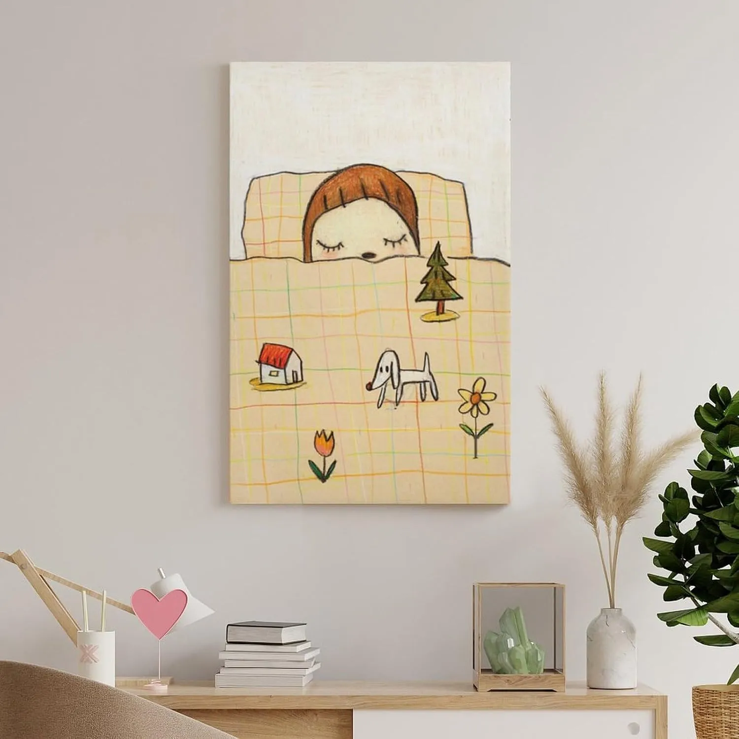 Yoshitomo Nara Posters for Room Contracted Cartoon Classic Painting Poster Canvas Wall Art Posters For Room Aesthetics And Decor Poster For Living Room Bedroom Office Decor 08x12inch(20x30cm) Unframe