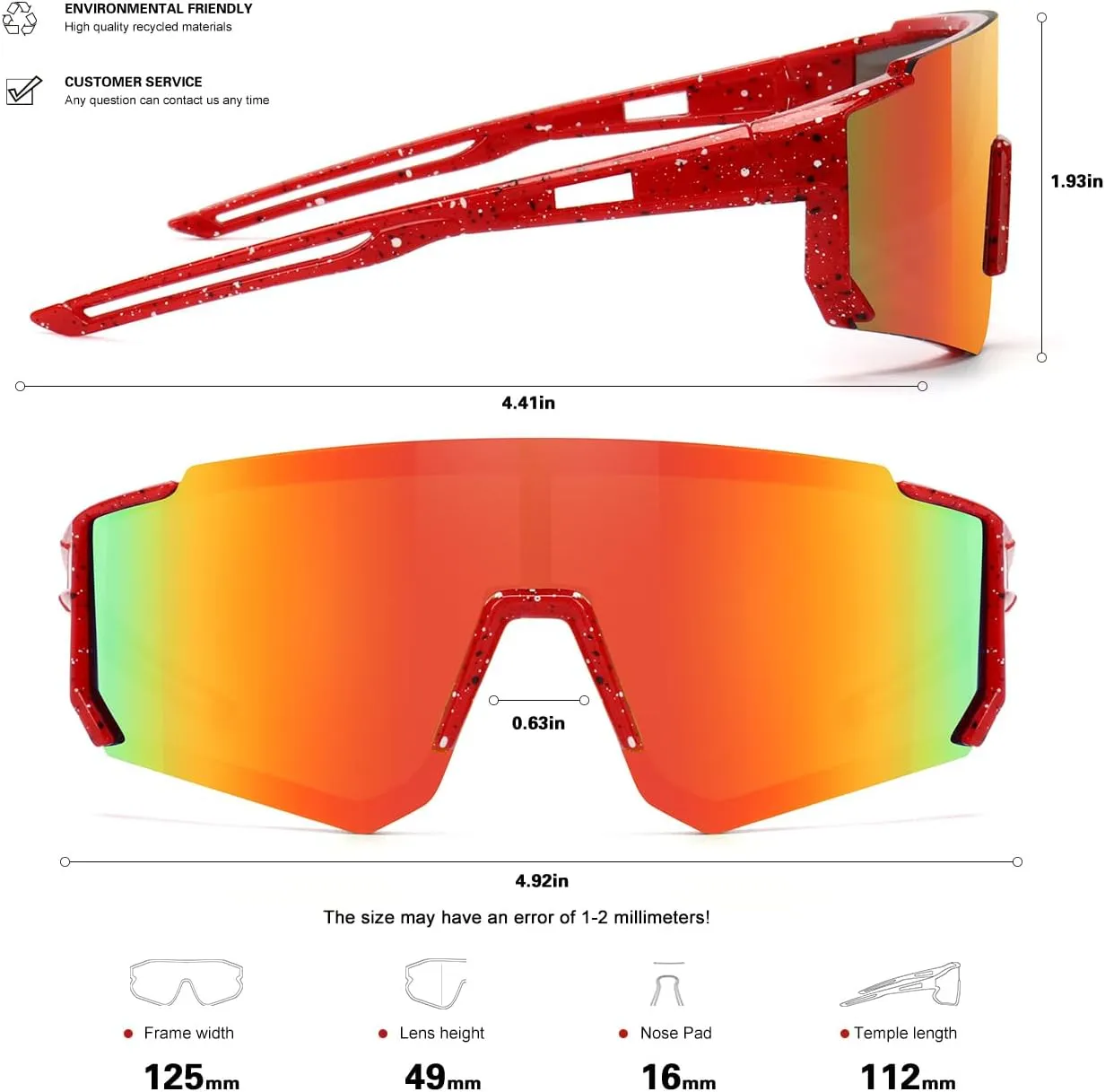 Youth Baseball Sunglasses for Boys Girls Age 6-12 Softball Cycling Sports Sunglasses for Kids Lightweight Frame