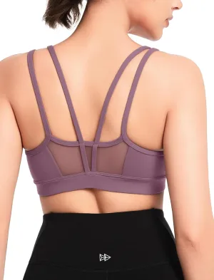 Yvette Sports Bra Lightweight Cloud Series for Women Mesh Splicing Style