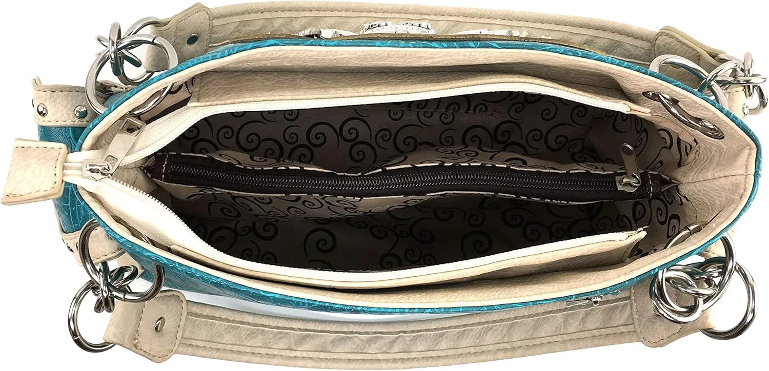 Zelris Camouflage Shine Glow Buckle Women Conceal Carry Shoulder Handbag