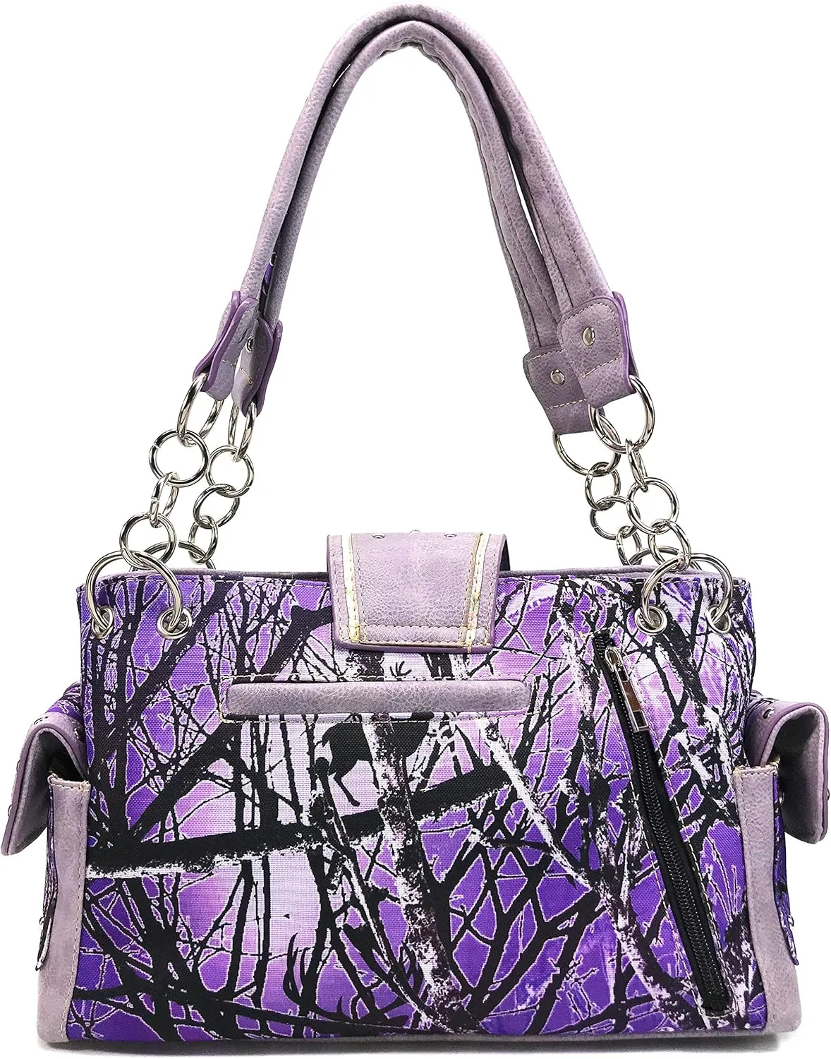 Zelris Camouflage Shine Glow Buckle Women Conceal Carry Shoulder Handbag