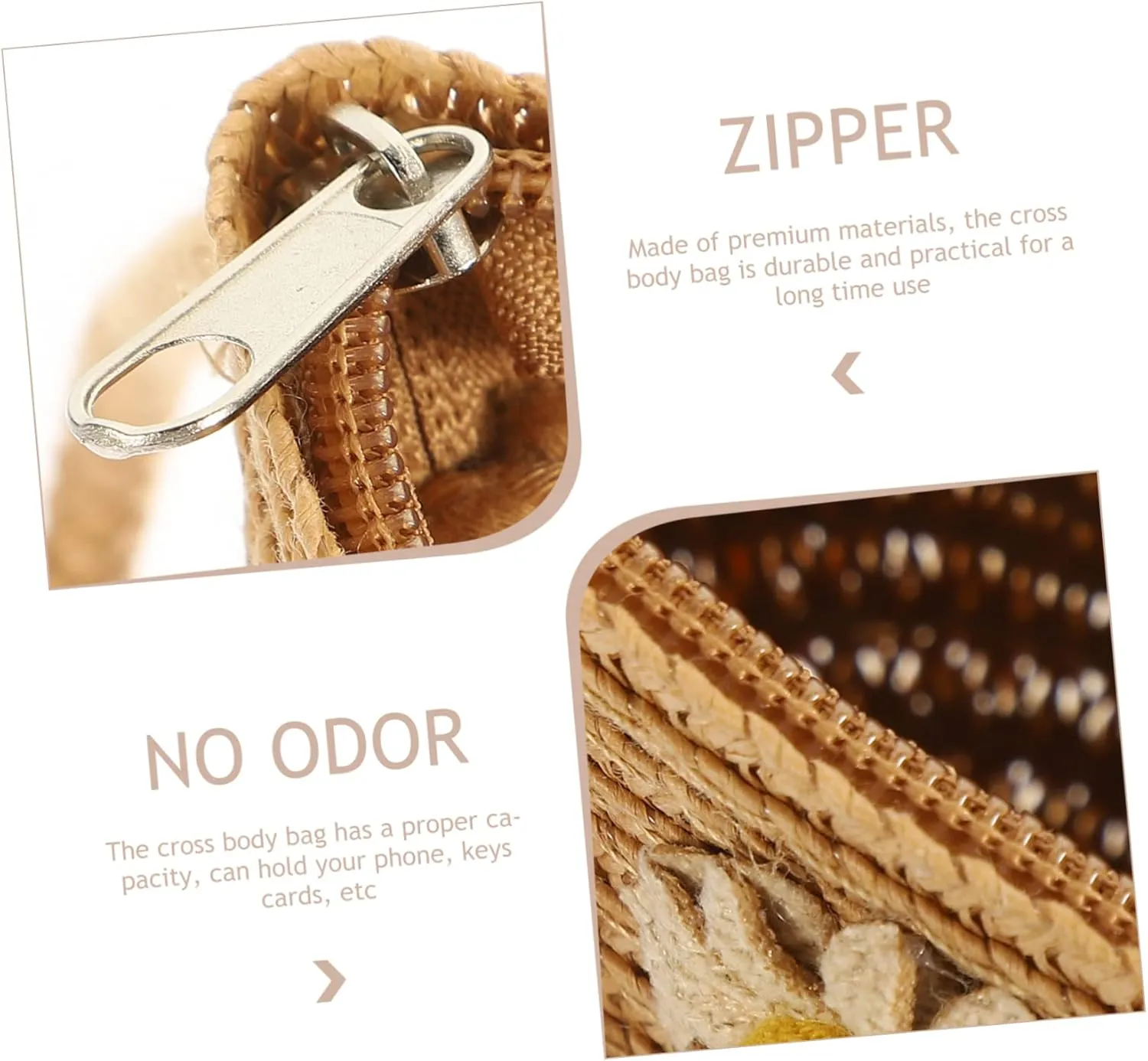 Zerodeko 2pcs Straw Children's Satchel Baby Decor Summer Crossbody Mini Purse Sunflower Gift Bag Purse for