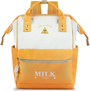 ZOMAKE 15.6 Inch Travel Laptop Backpack for Women Men - Anti Theft Water Resistant Bag Daypack - Computer Bag Business Work Cute Backpacks(Cheese)