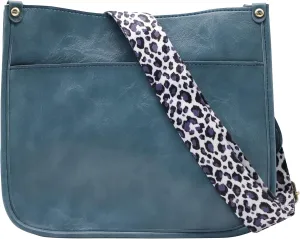 Zyyfly Vegan Leather Purse Medium Size Crossbody Bags for Women with Leopard Guitar Strap